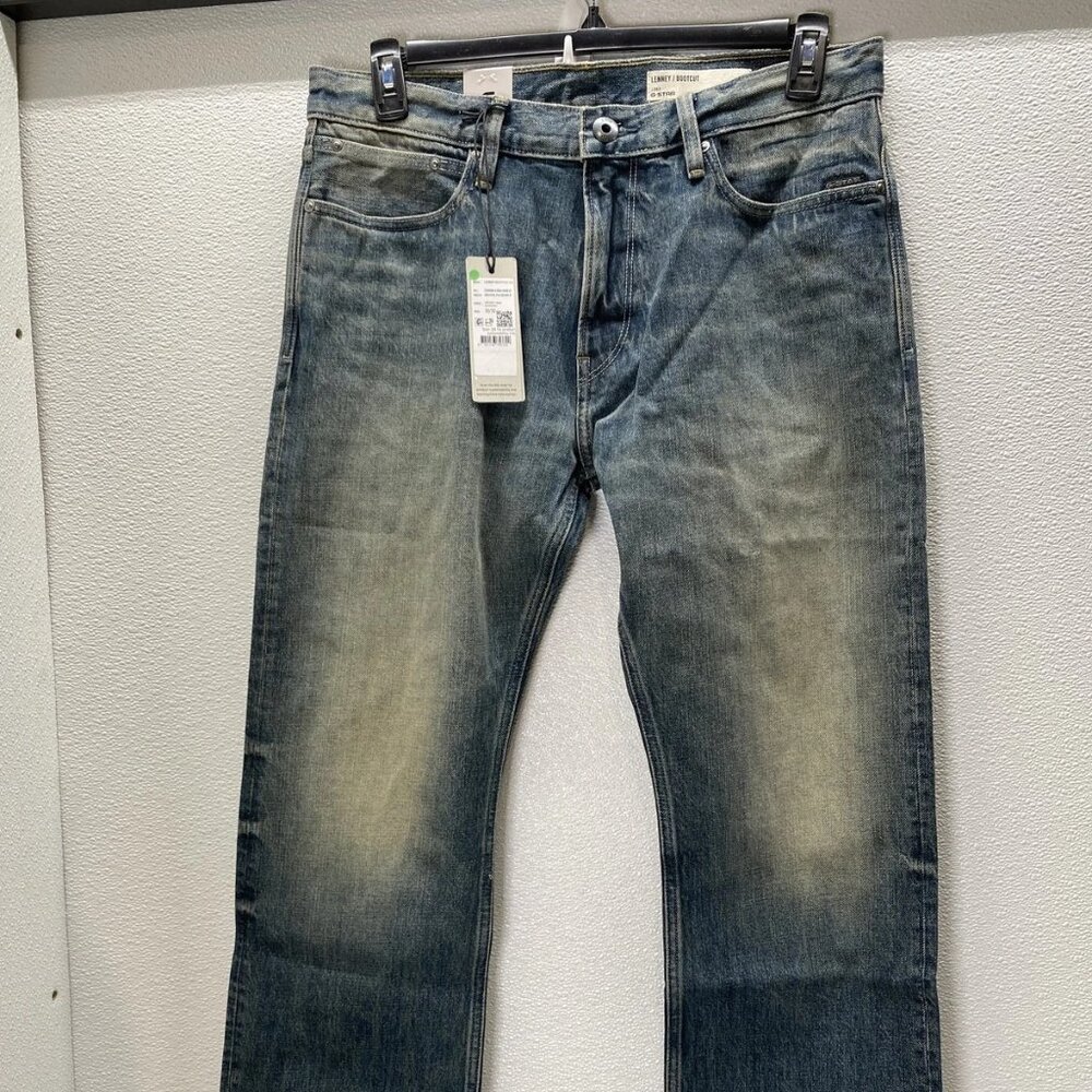 G-Star Men’s “Lenny” Bootcut Denim Jeans – Faded Blue